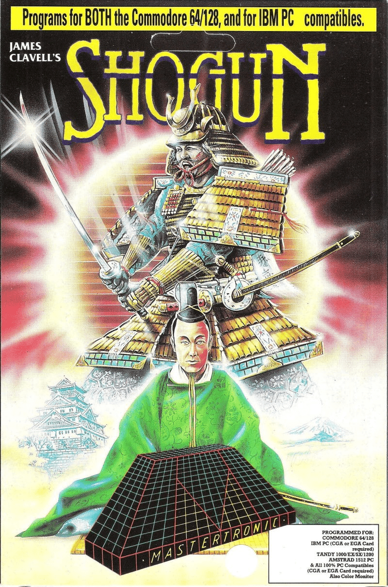 James Clavell's Shogun box art for Commodore 64